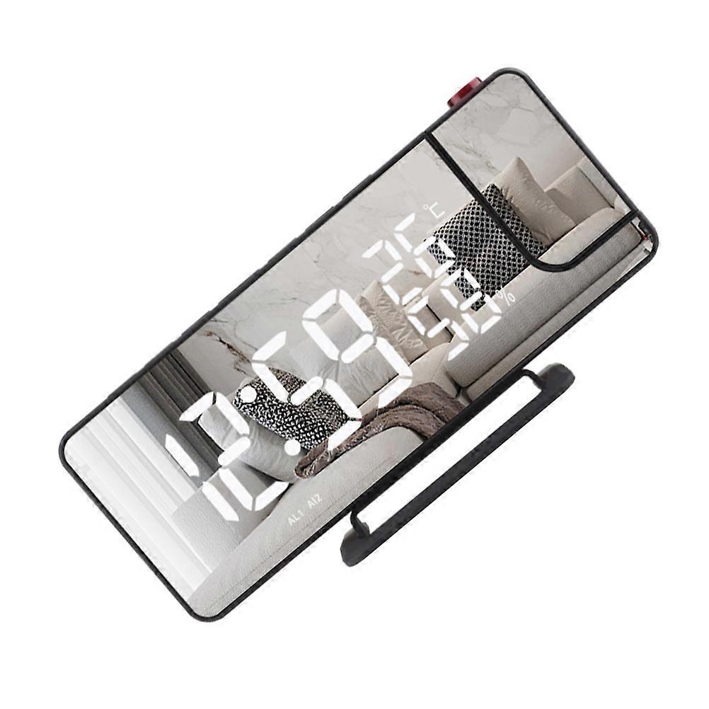 Rectangular Projection Alarm Clock For Bedroom And Office Use With Type-C Charging 1 Set