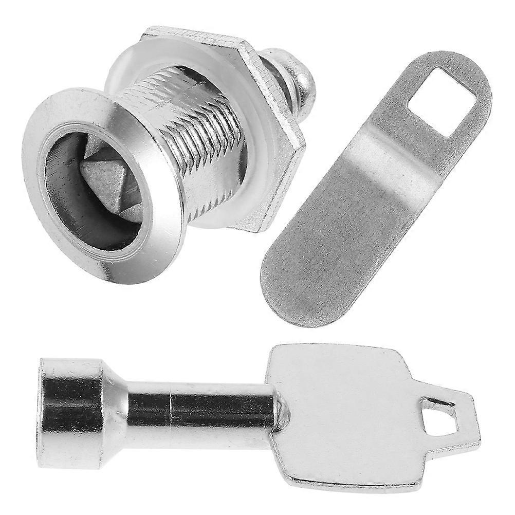 Trash Can Lock Kit   Triangular Security Key for Garbage Bins   Silver Iron Waste Bin Locking System
