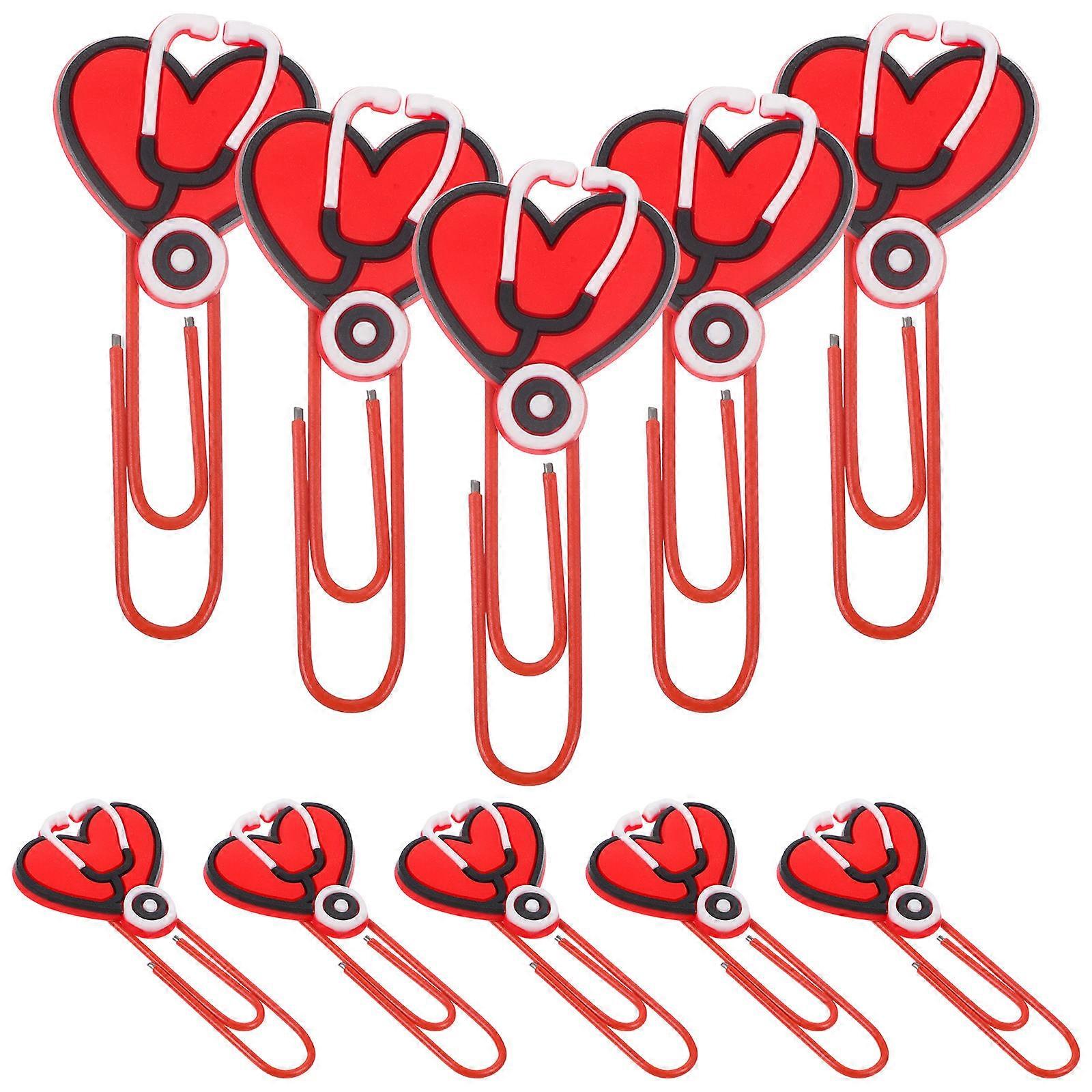 Cute Cartoon Bookmarks with Colorful Paper Clips – Reusable PVC Party Favors for School, Office & Document Organization