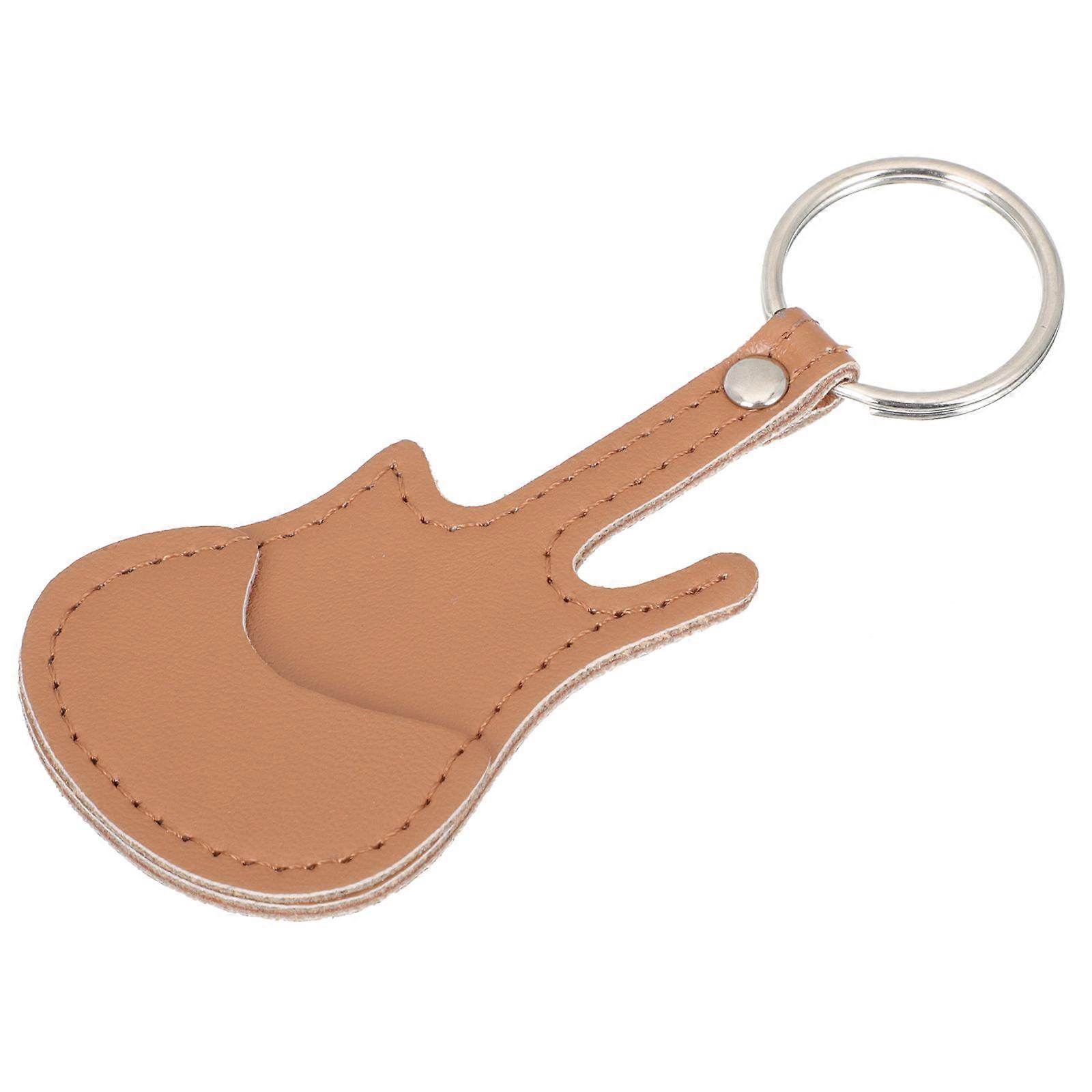 Guitar Picks Storage Case Portable PU Holder For Musicians And Guitarists With Brown Color And Rectangular Shape Designed For Daily Use 1Pcs