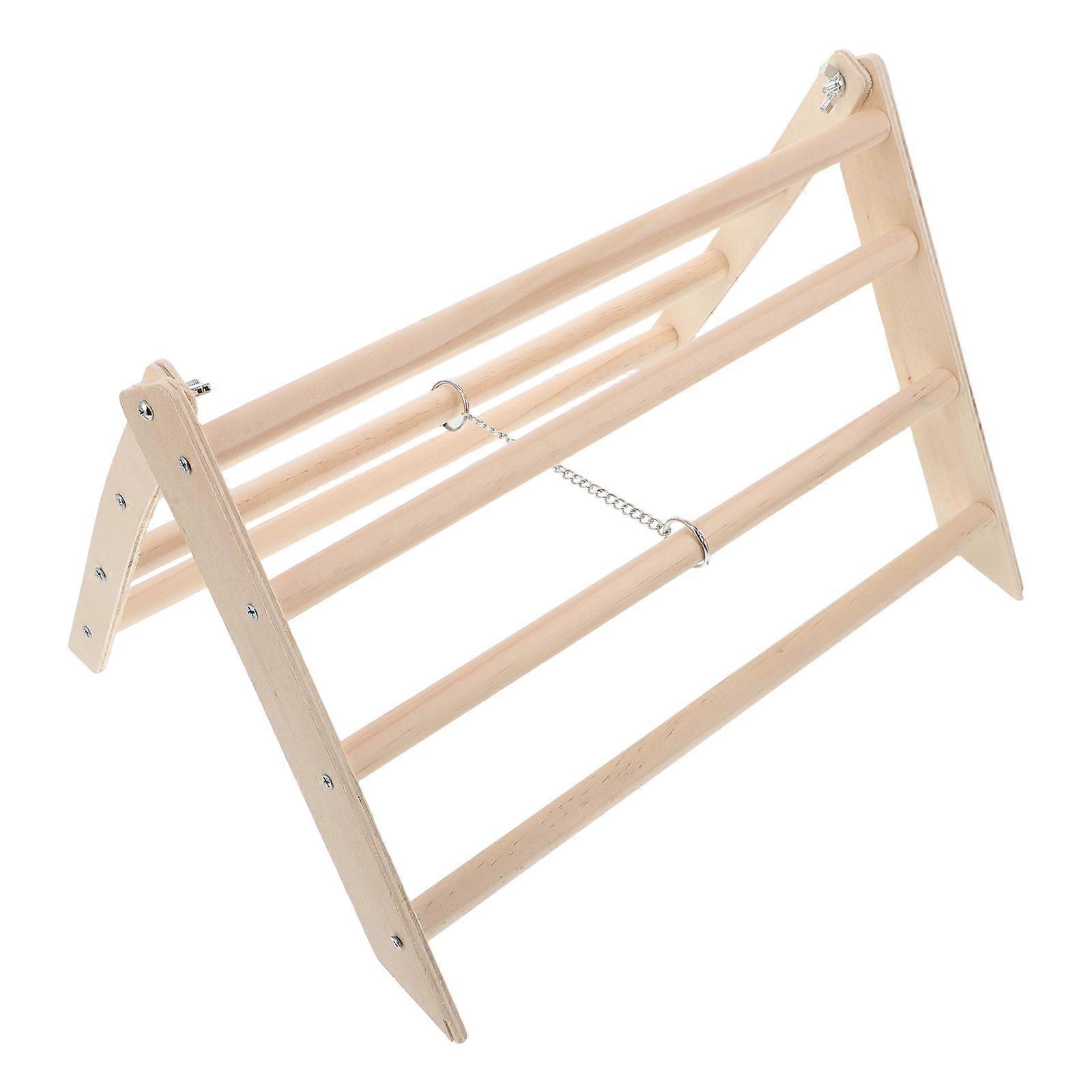 Durable Wooden Chicken Perch Stand for Poultry Roosting Bar for Chicks and Hens Stable Backyard Bird Habitat Supply