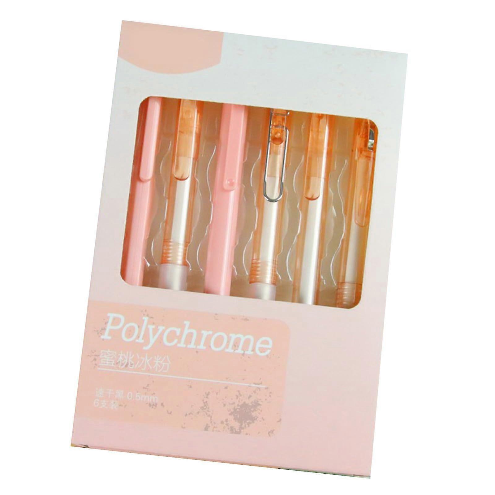 Gel Pens 6-Pack Quick-Dry 0.5mm Retractable Neutral Color Aesthetic For Smooth Writing