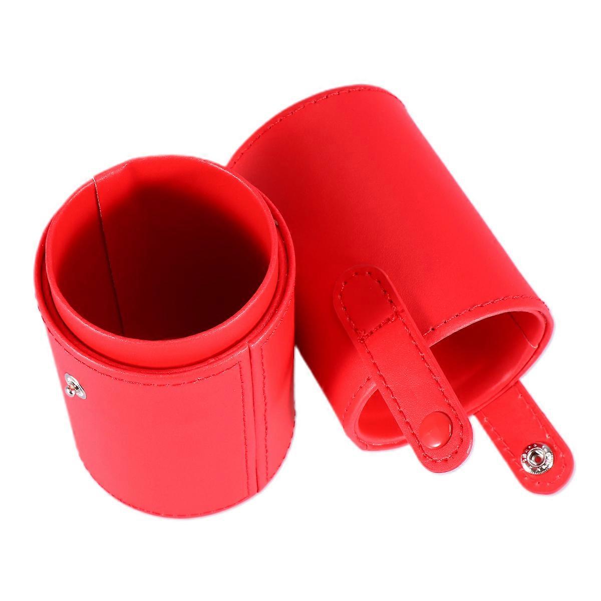 Make Up Brush Holders Bucket On-the-go Cosmetic Tool Organization Red 1Pack
