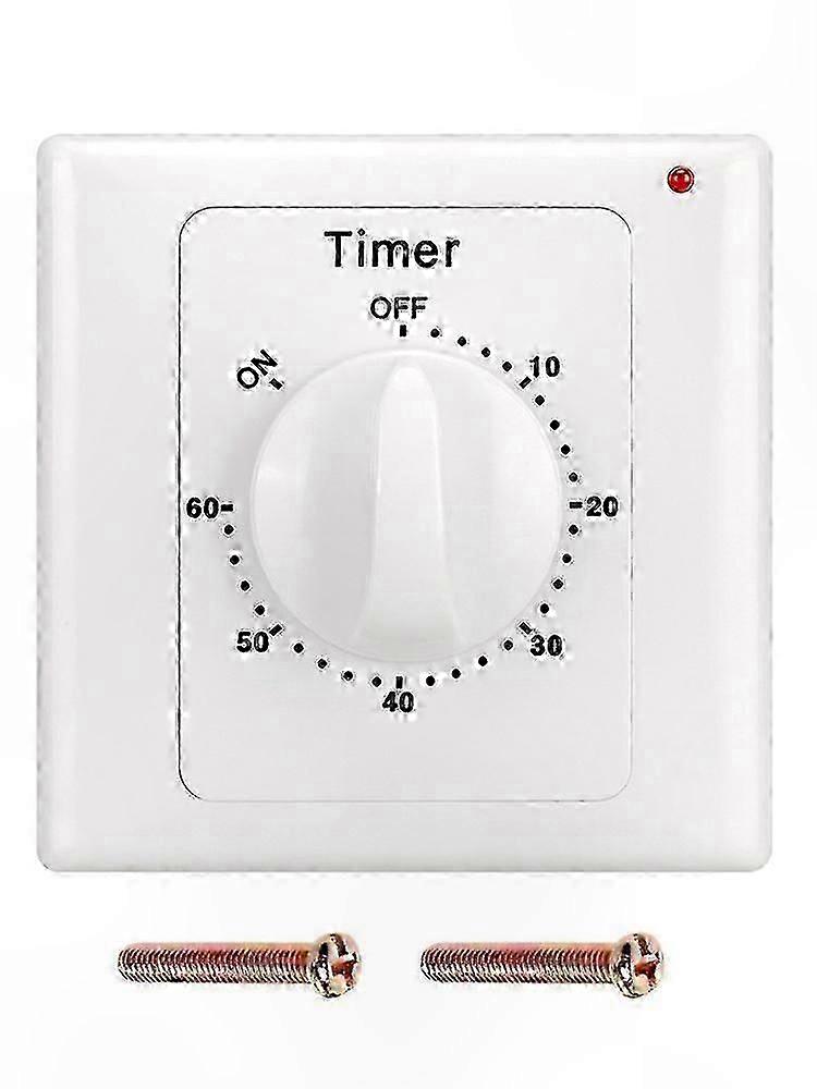 Universal Voltage Mechanical Timer Switch with 60-Minute Countdown Socket Control for Pumps and Electronics