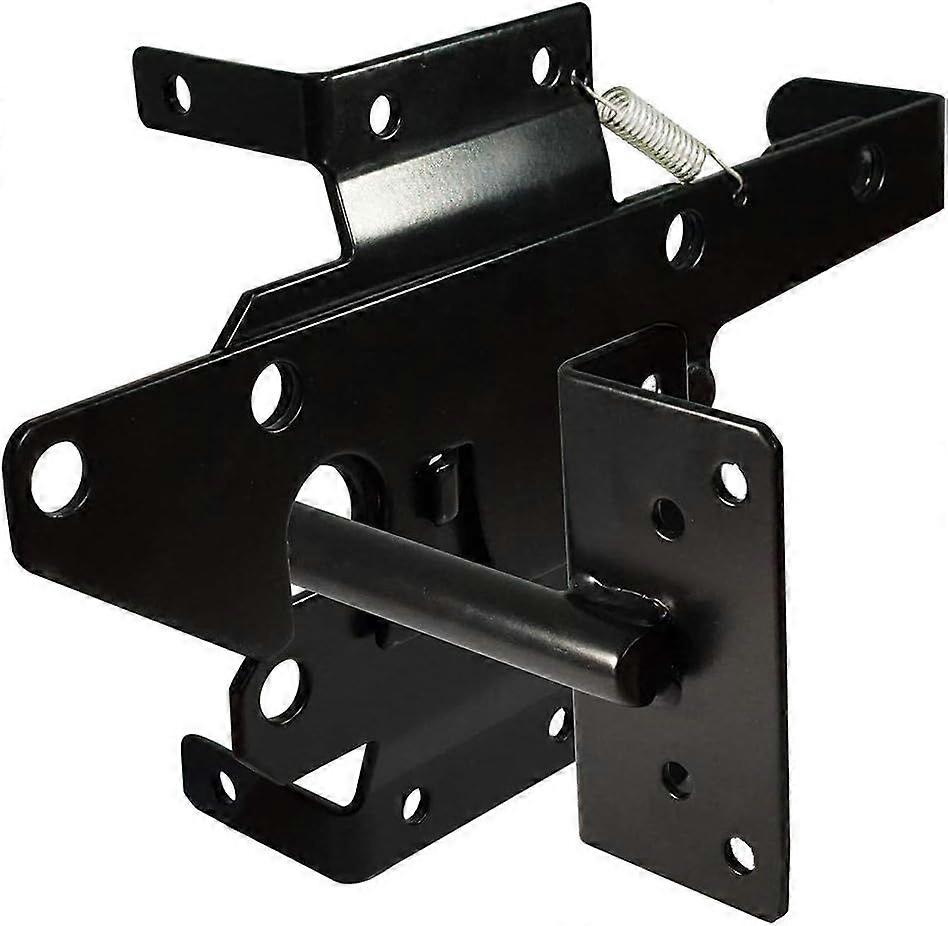 Self-Locking Gate Latch Heavy Duty Post Mount Automatic Gravity Lever Wood/PVC