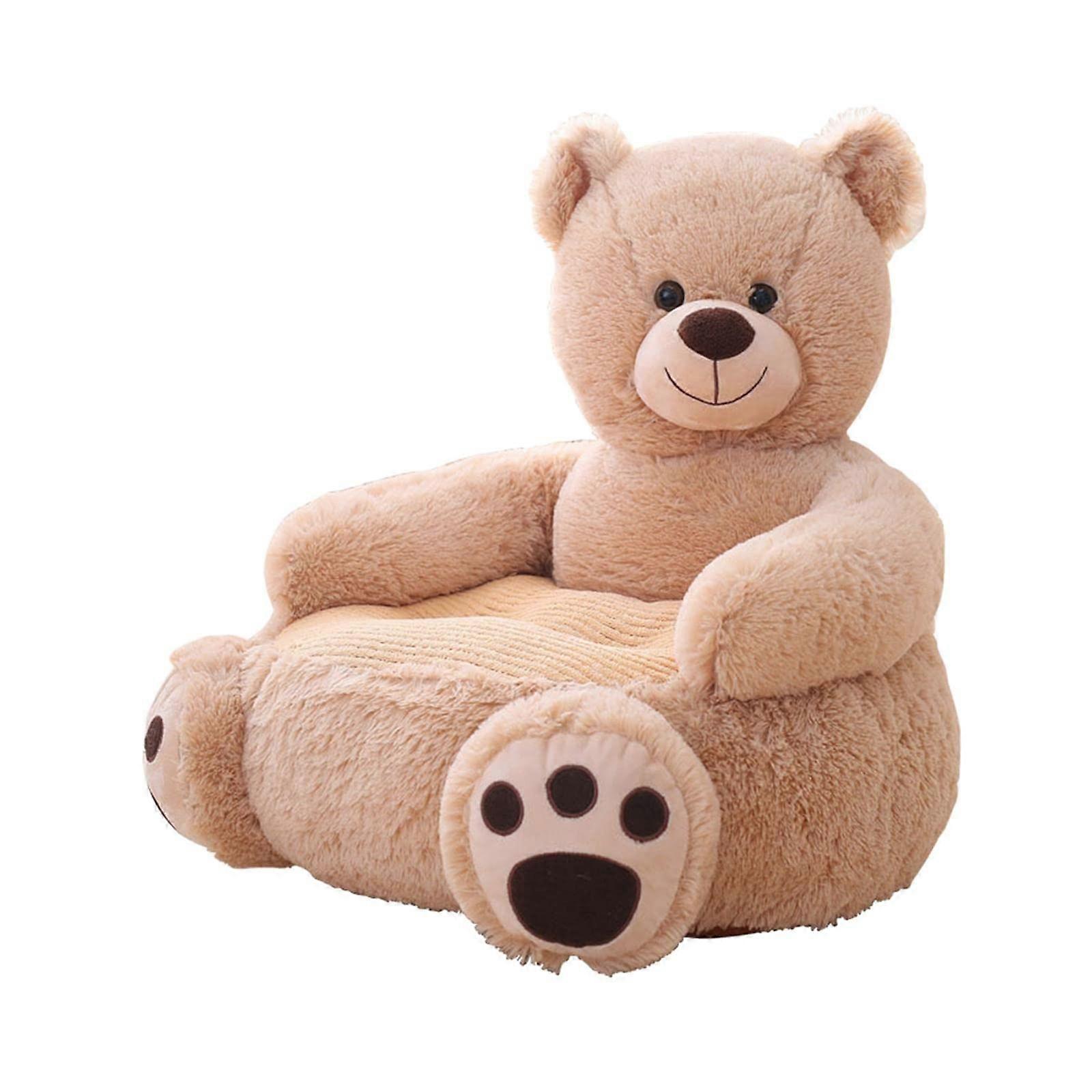 Plush Cartoon Sofa Chair with Soft Cushion for Kids Room Decor, Versatile 50x50cm Bear Design