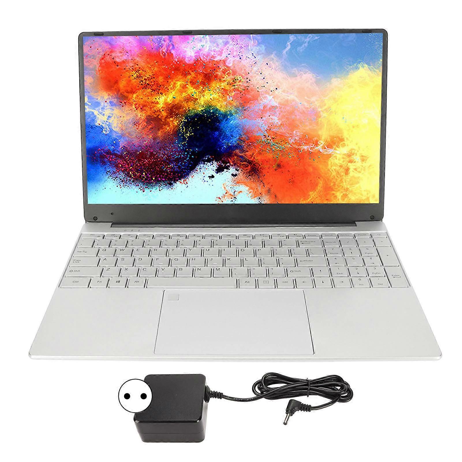 15.6 Inch Laptop Intel N5095 CPU 12GB RAM Windows 11 Backlit Keyboard Silver Design