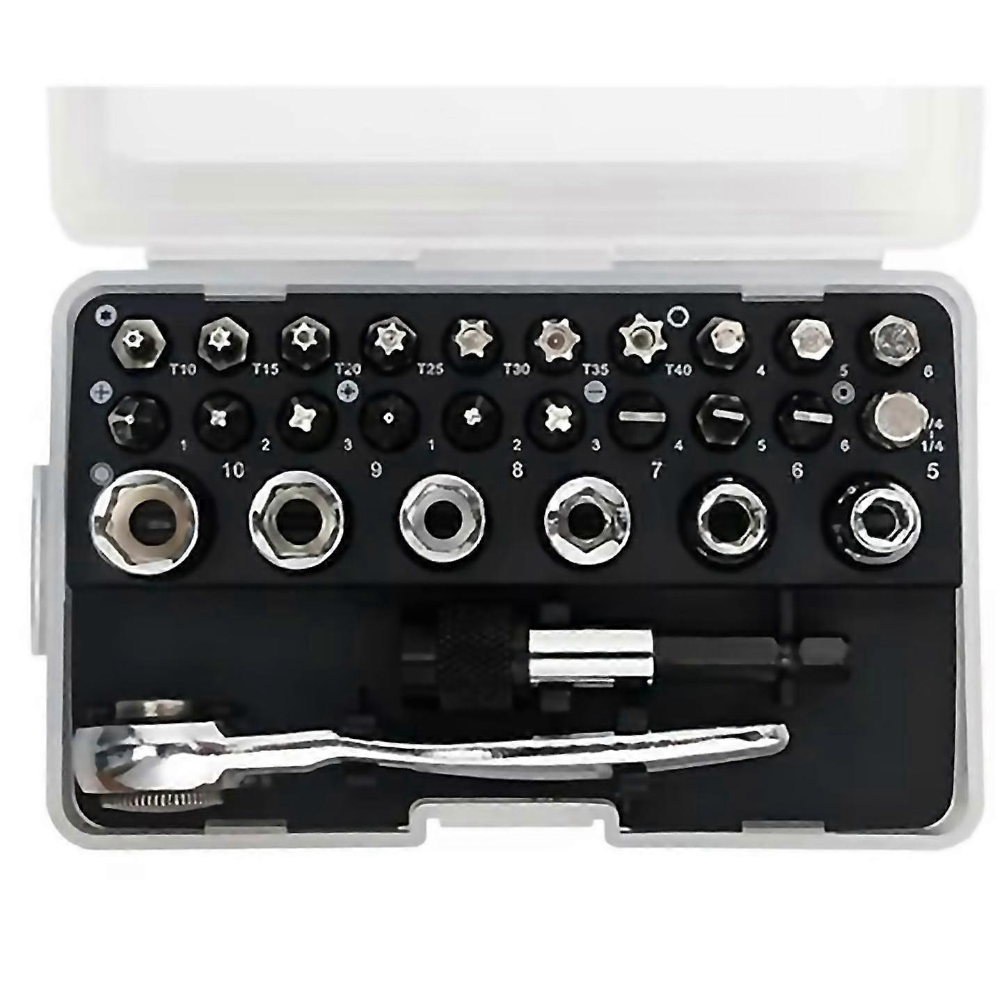 For 28 in 1 mini ratchet wrench set with right angle