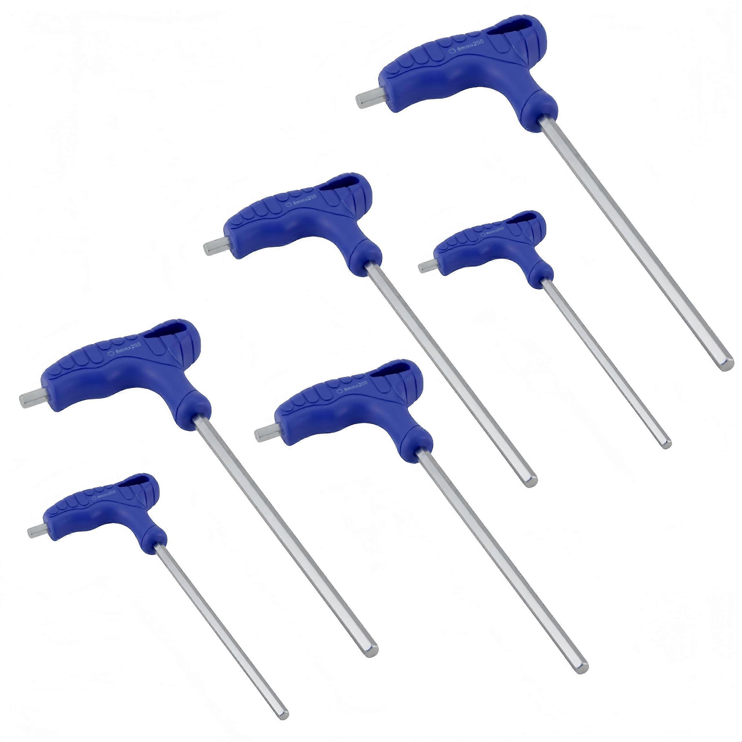 6-Piece Allen Key Set with T-Handle and Screwdriver, Durable Key Set for Precision Fastening and Repair