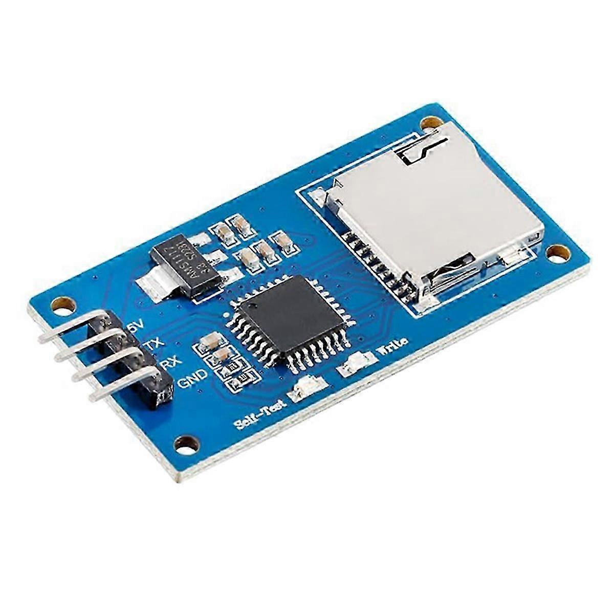 Mini Serial Data Logger with SD Card Holder, -Format Data Recording and Storage Module