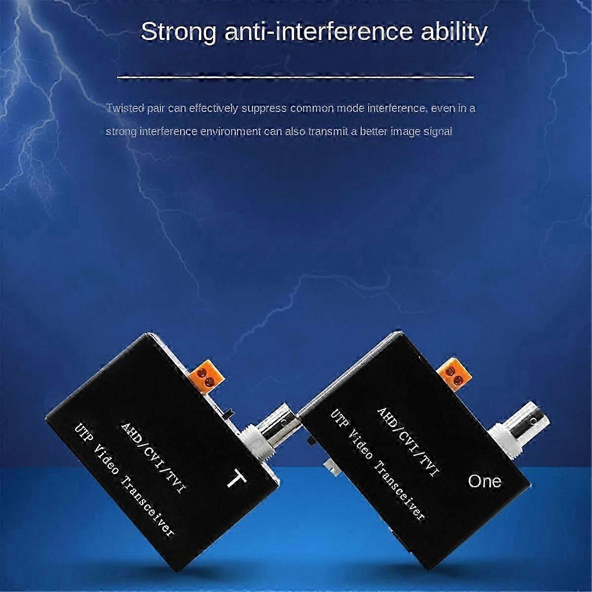 1 Channel Active Video Balun for CCTV Camera Twisted Pair Transmitter Long Range 5/10MP AHD TVI CVI-Compatible