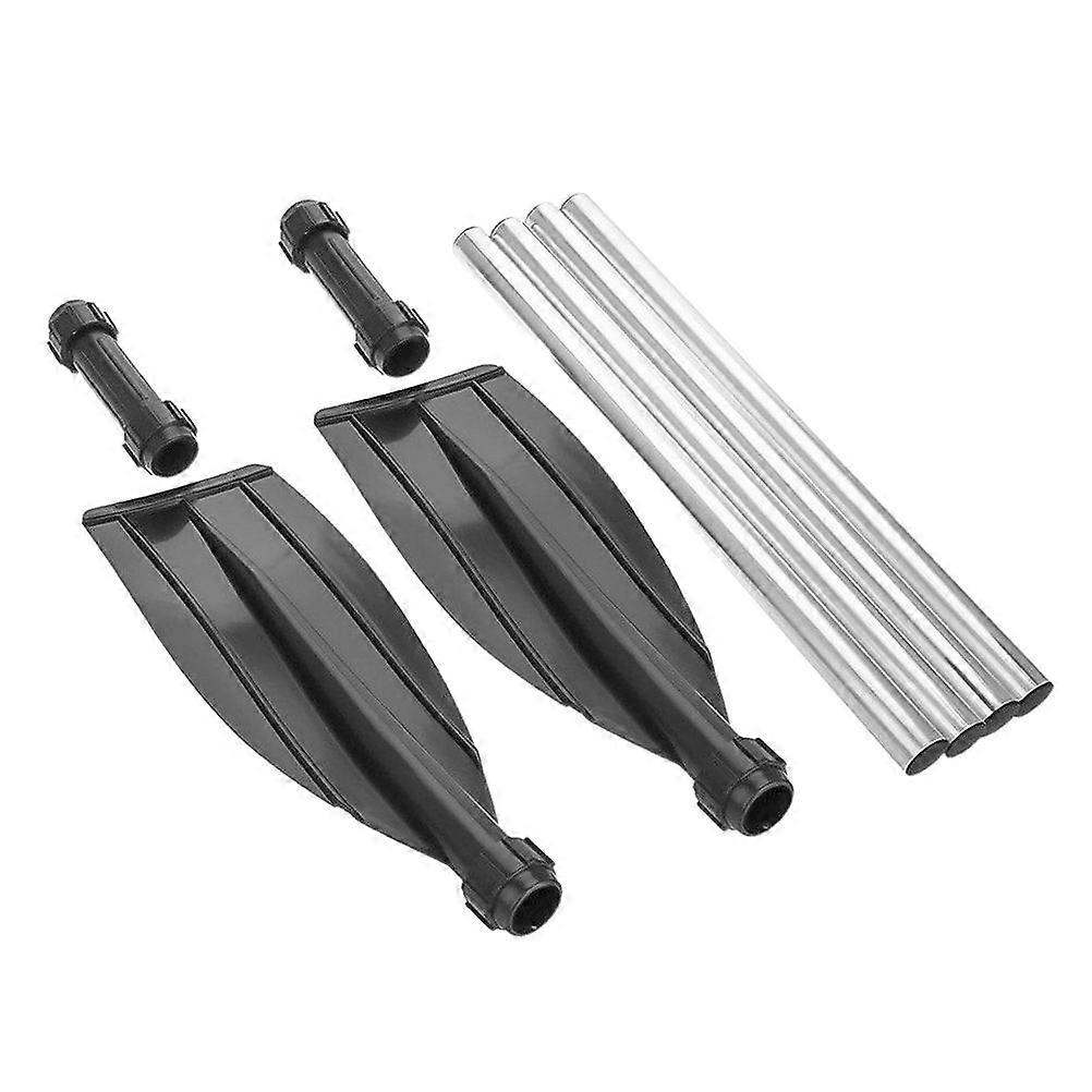Oar Water Boat Oar Kayak Raft Rowing Boat Aluminum Alloy Double End Detachable Dual Purpose Kayak Paddle 210CM (Black)