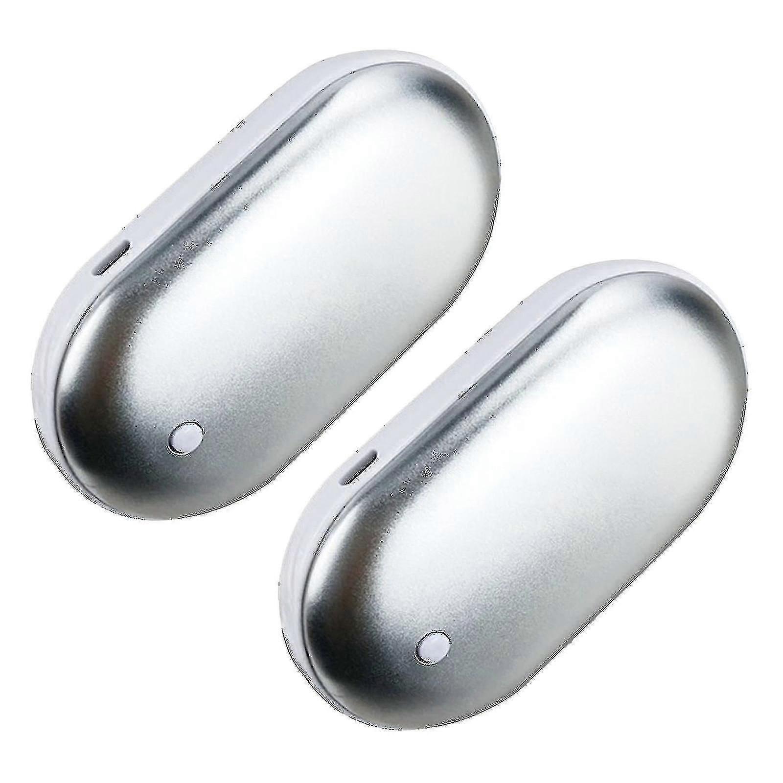 2-Pack USB Rechargeable Hand Warmers with Power Bank Function