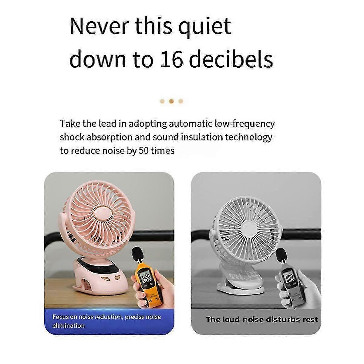 3000mAh USB Clip Fan with Digital Display, Aromatherapy Function & N33 Feature for Portability in Bedroom & Strollers