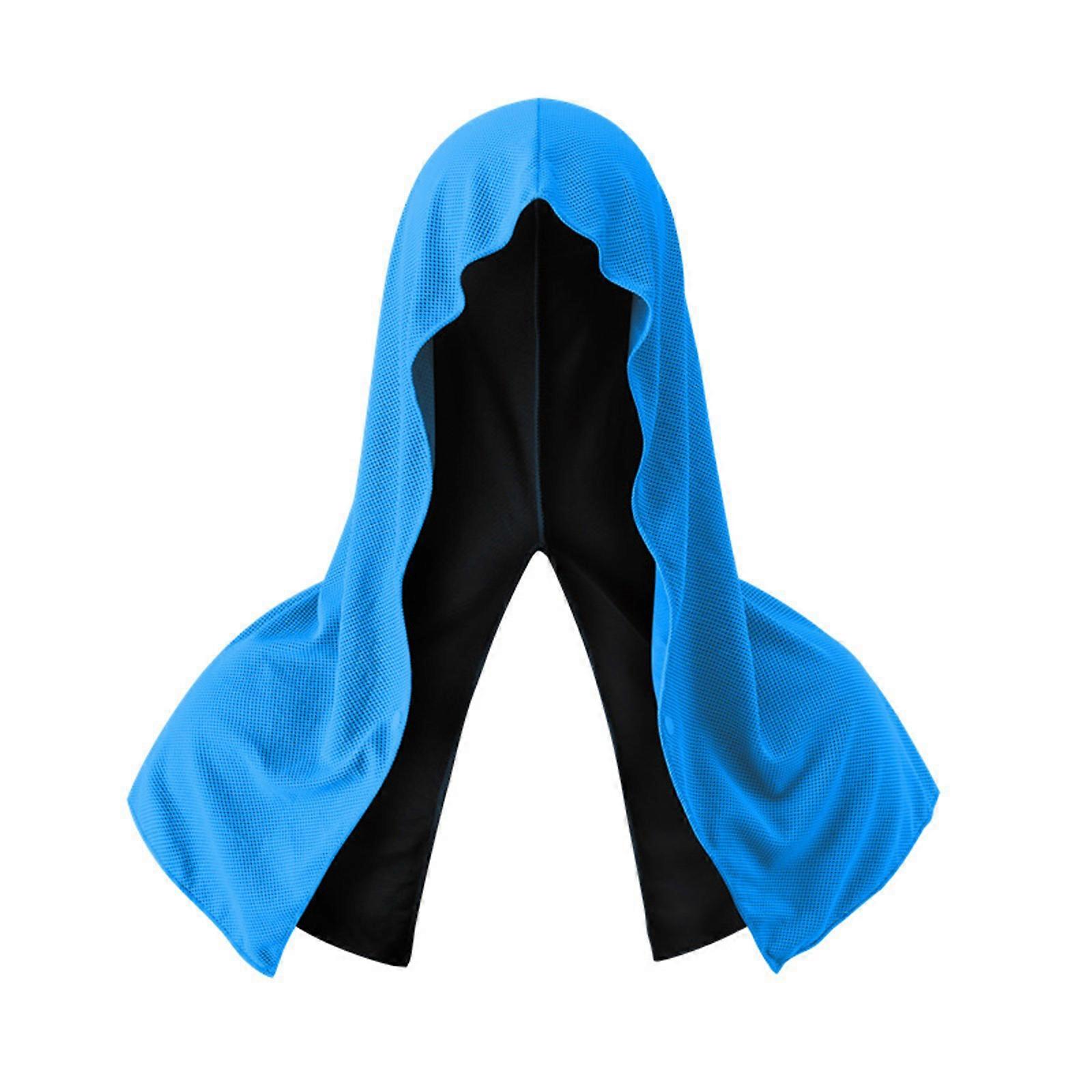 Cooling Neck Wrap Headscarf For Heat Relief During Exercise Travel Lightweight Portable Design Multiple Color Option  Sky Blue