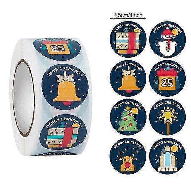 500pcs Merry Christmas Stickers Christmas Tree Elk Candy Bag Sealin...