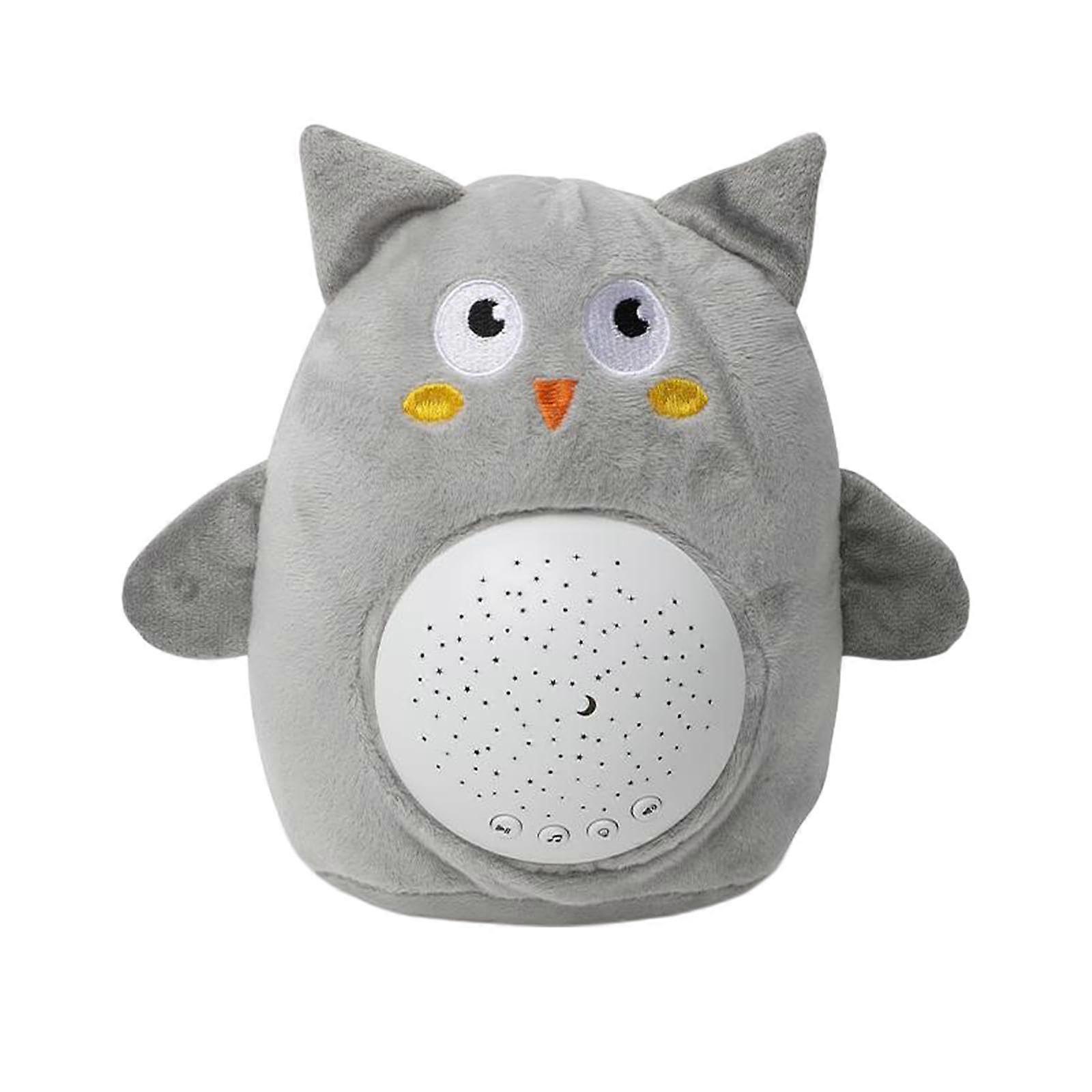 Cozy Stuffed Animal Plush Toys Owl With Night Light Projector And Calming Music Soft Plush Material For Kids