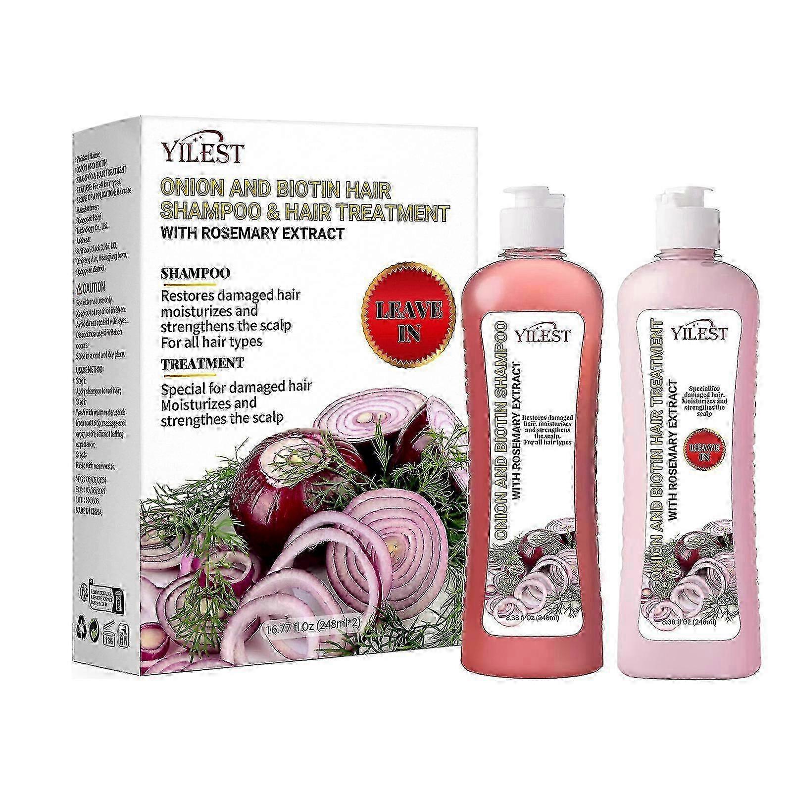 Onion biotin Rosemary Shampoo Set, Nourishing Root shampoo set for ...