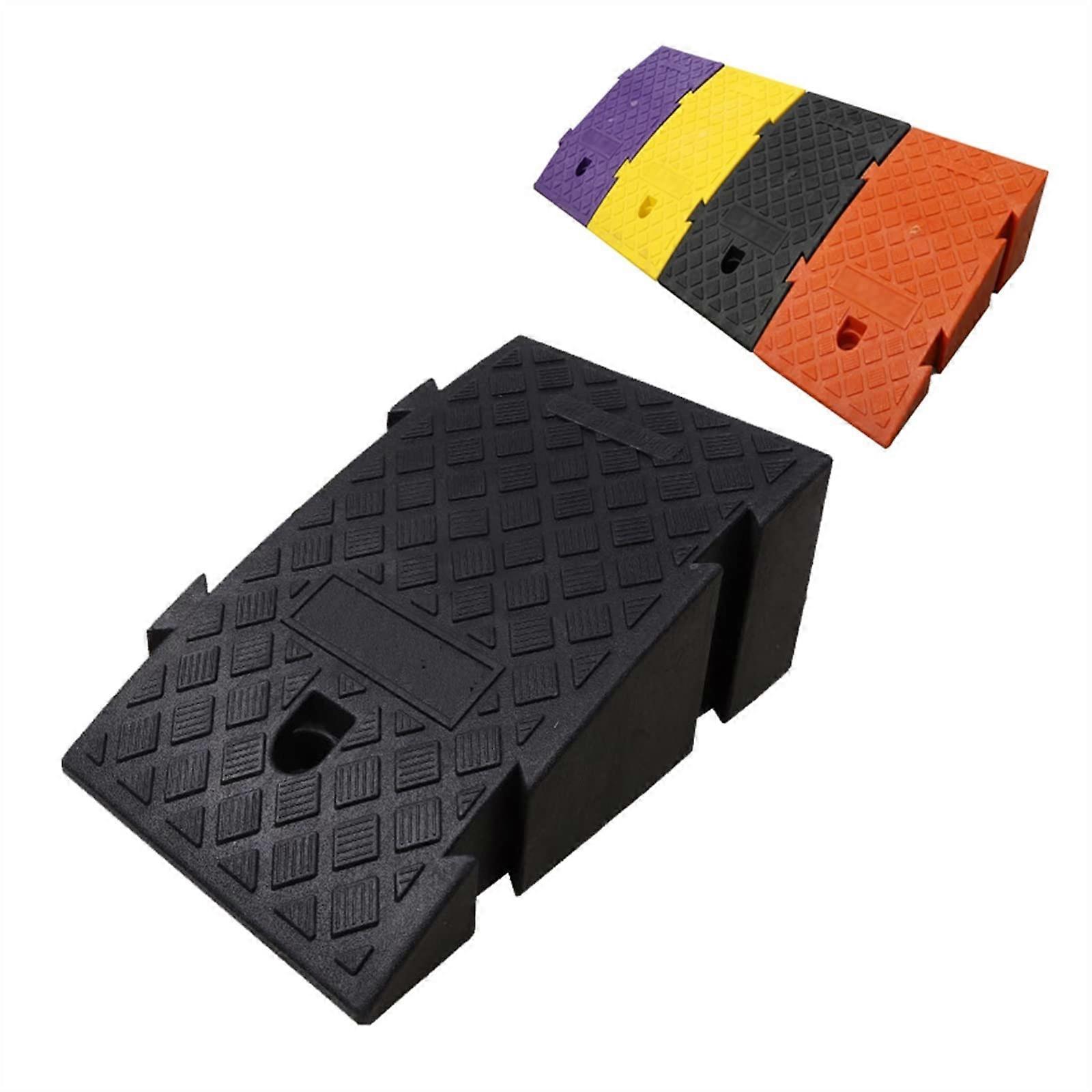 Curb Ramps For Driveway, Lightweight Loading Ramps, Stable Grid, Black 25x45x19cm, Car Scooter Bike Motorcycle