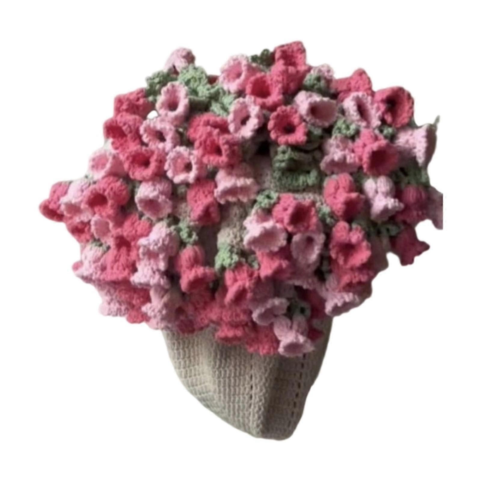 Crochet Flower Blanket Supplies for Adult Beginner Handmade Crochet Craft with Step-by-Step Video Tutorial Instruction  Khaki white light pi Khaki