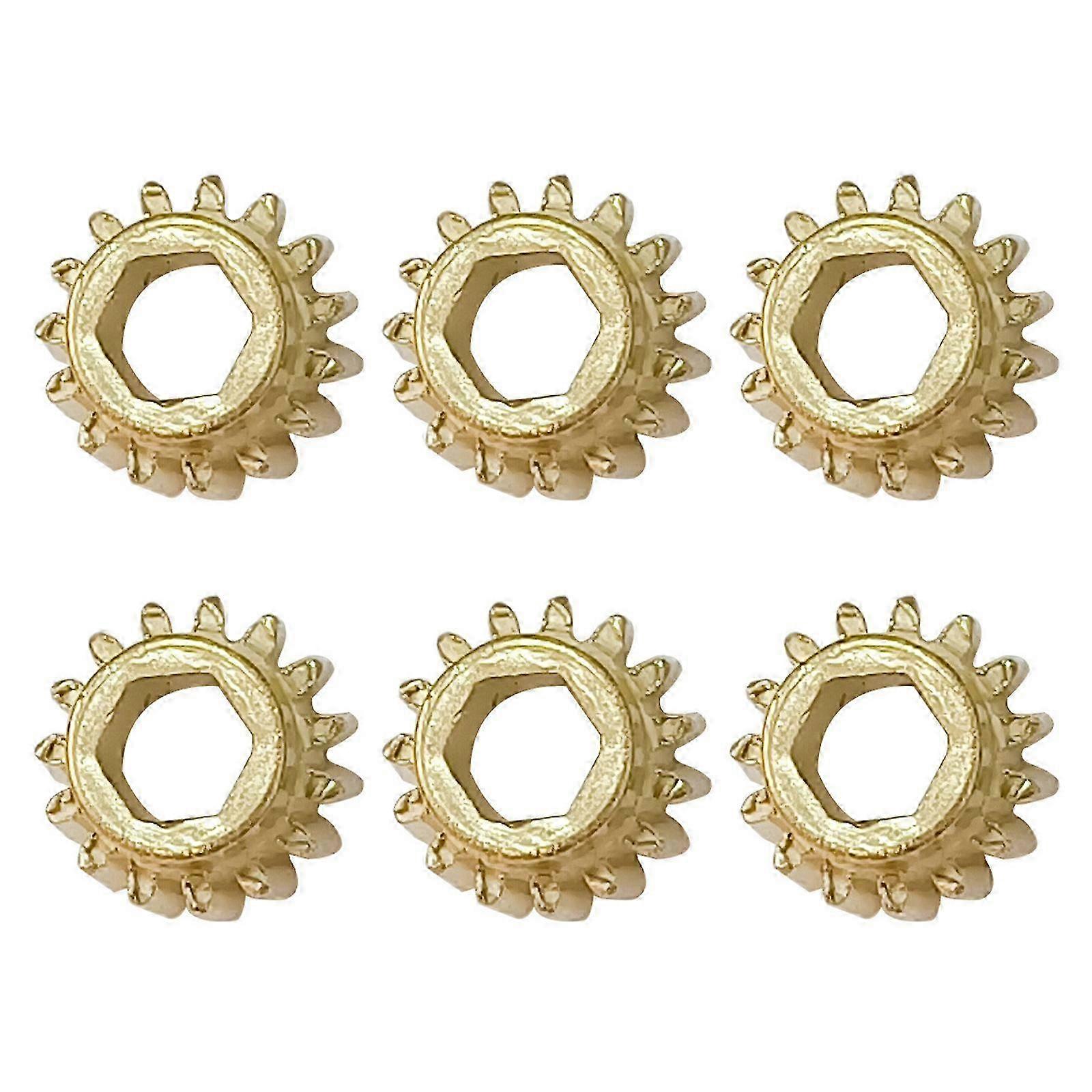 6PCS Classical Guitar Tuning Gears Iron Gear Machine Heads Gears Perfect for String Adjustment and Shaft Replacement