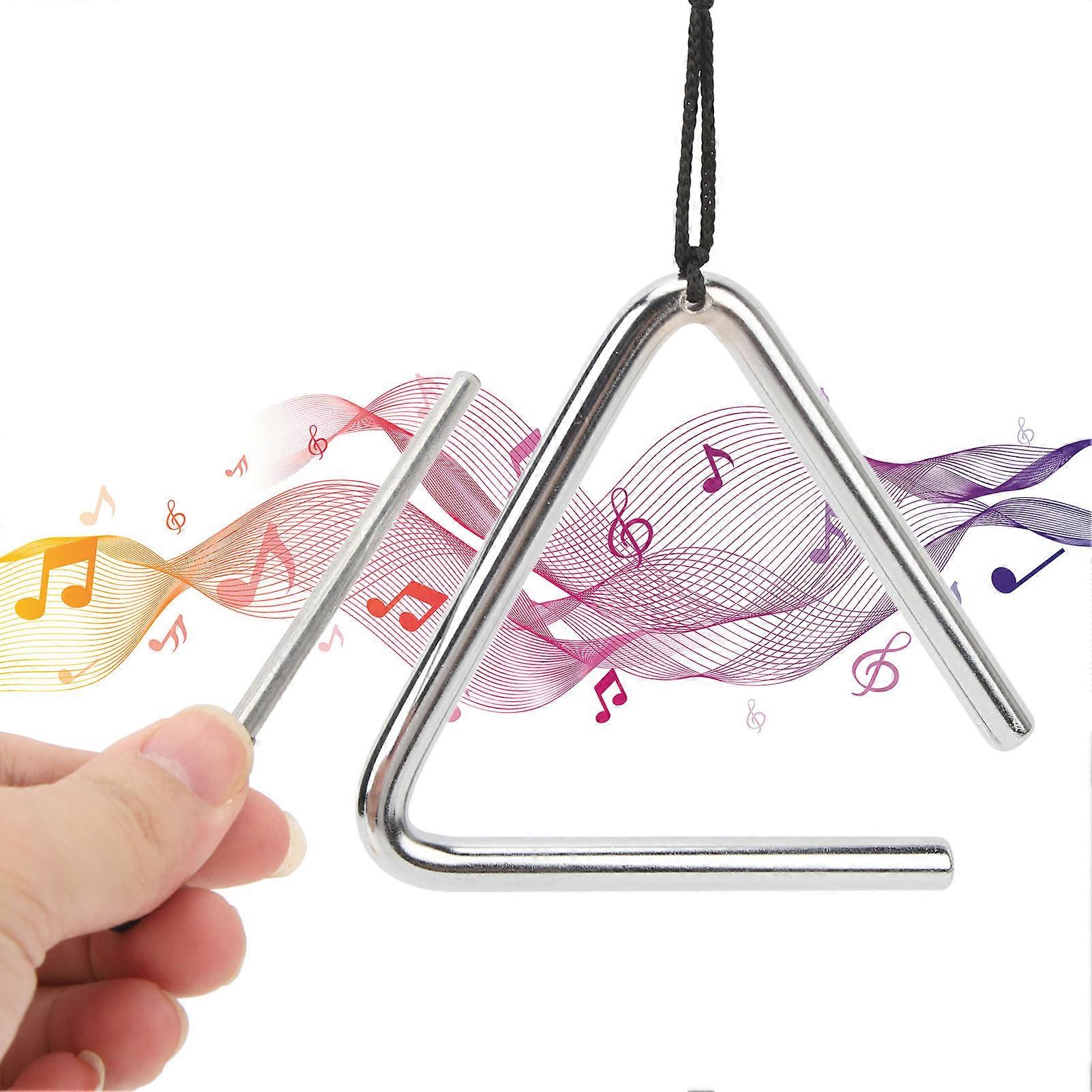 음악 교육용 4인치 스테인리스 스틸 삼각형 타악기