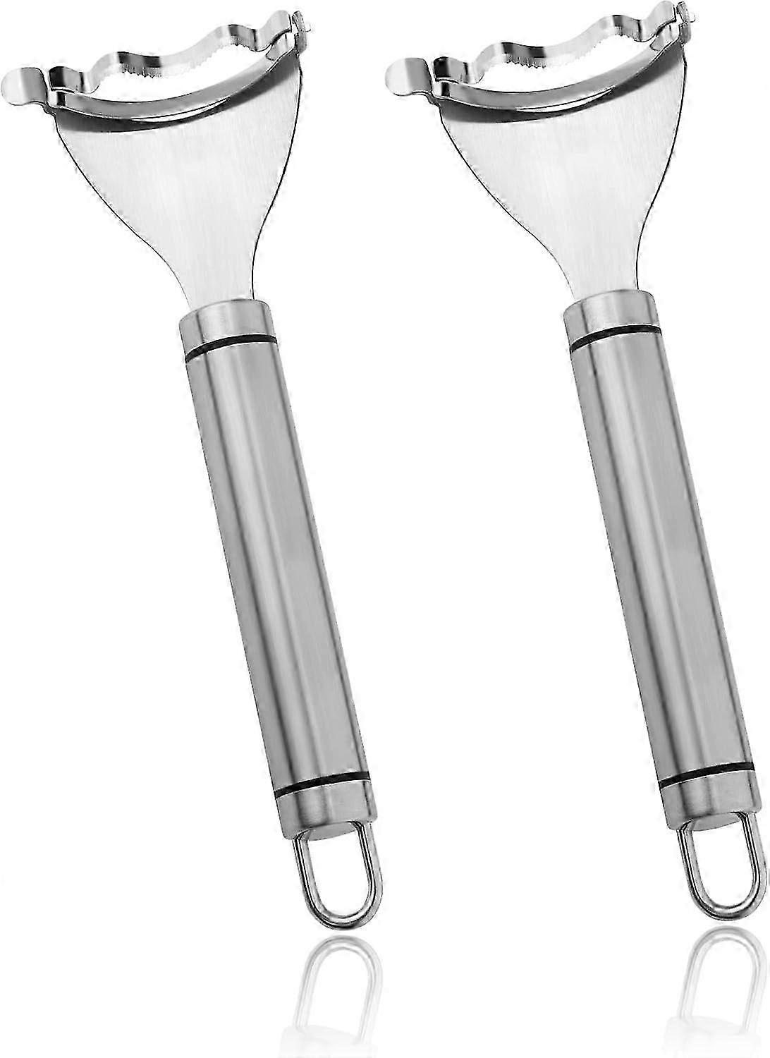 2pcs Corn Scraper Planer Kernel Stripper Thresher Stainless Steel Corn Cob Peeler Tool with Ergonomic Handle
