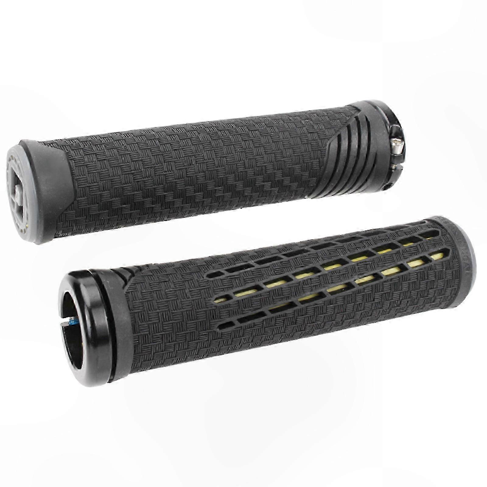 Silicone Handlebar Grips for Mountain Bikes - Shock-Absorbing, Durable, Comfortable Bicycle Handle Covers, Gray