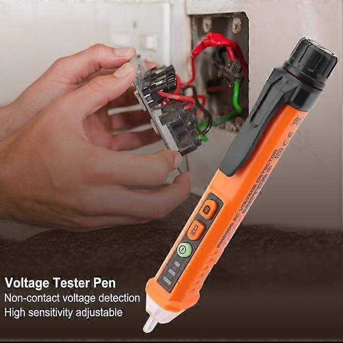 Ac 12-1000V Non- Power Detector Voltage Tester Pen Led Flash Indicator