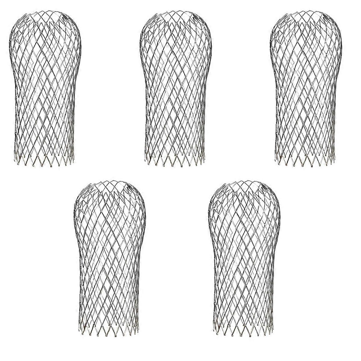 5PCS 3.5 Inch Adjustable Aluminum Gutter Downspout Guards - Expandable Leaf Filter Strainer, Heavy-Duty Gutter Protector