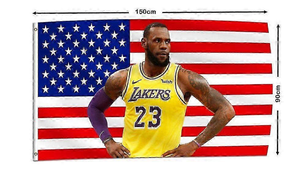 レブロンジェームズフラッグバナー3x5フィートゴートレイカーズバスケットボールファン米国フラッグFtrse592