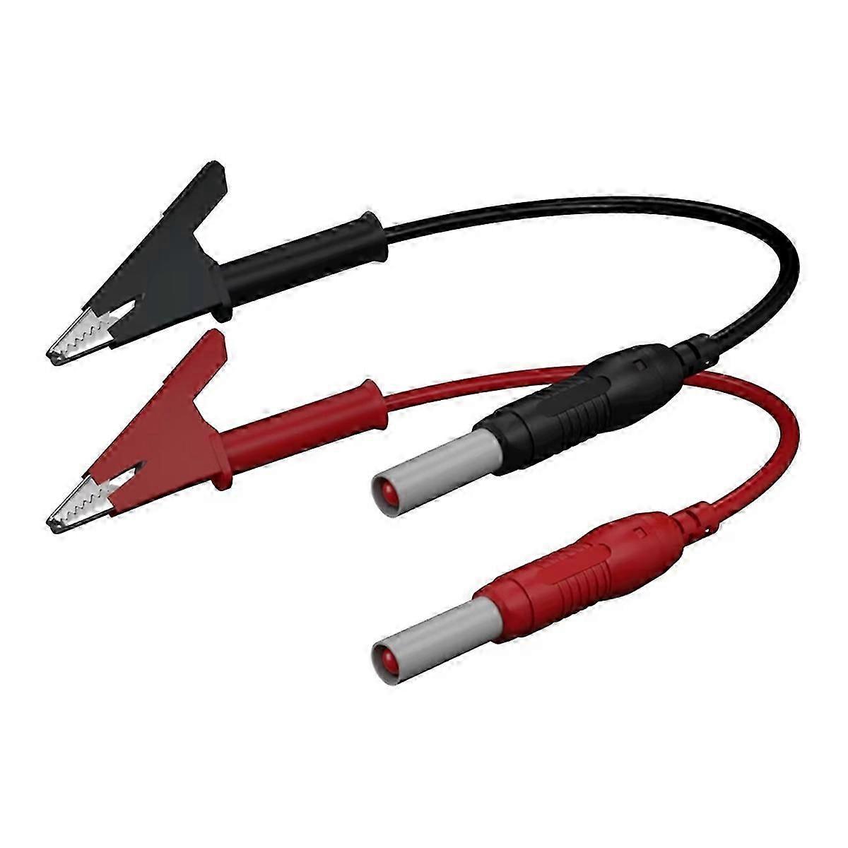 2pcs 4MM Retractable Safety Banana Plug to Banana Plug Test Lead Red Black 1M Nickel Plated Copper
