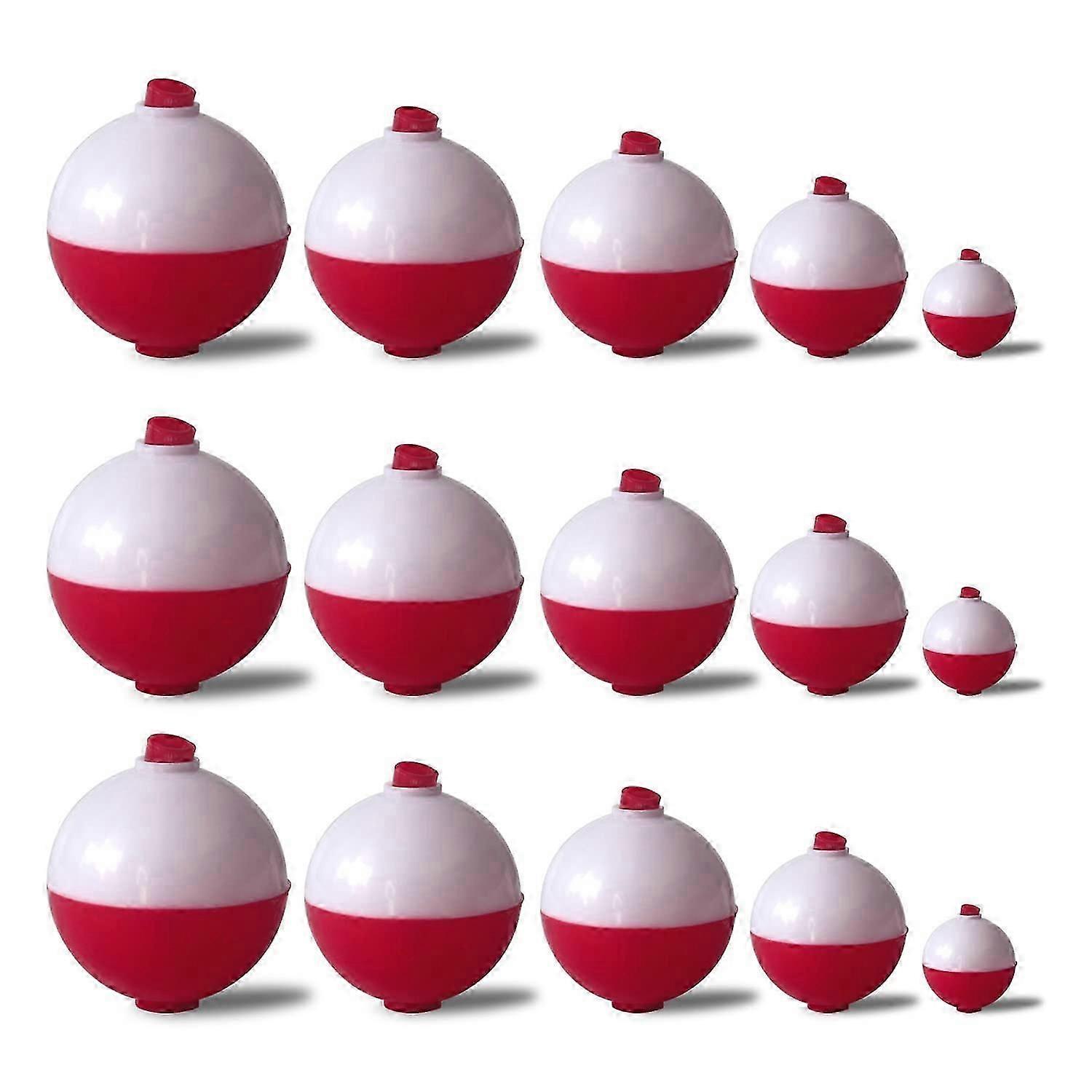 15pcs White Red Pot-bellied Float Multi-purpose  Fishing Bobber