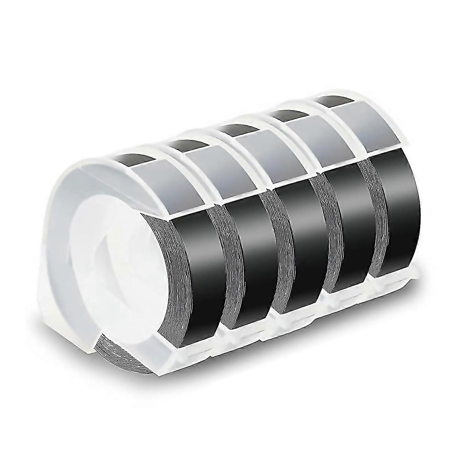 For 5 Pack Label Tape For Embossing Tape 12mm 3d Emboss Labels