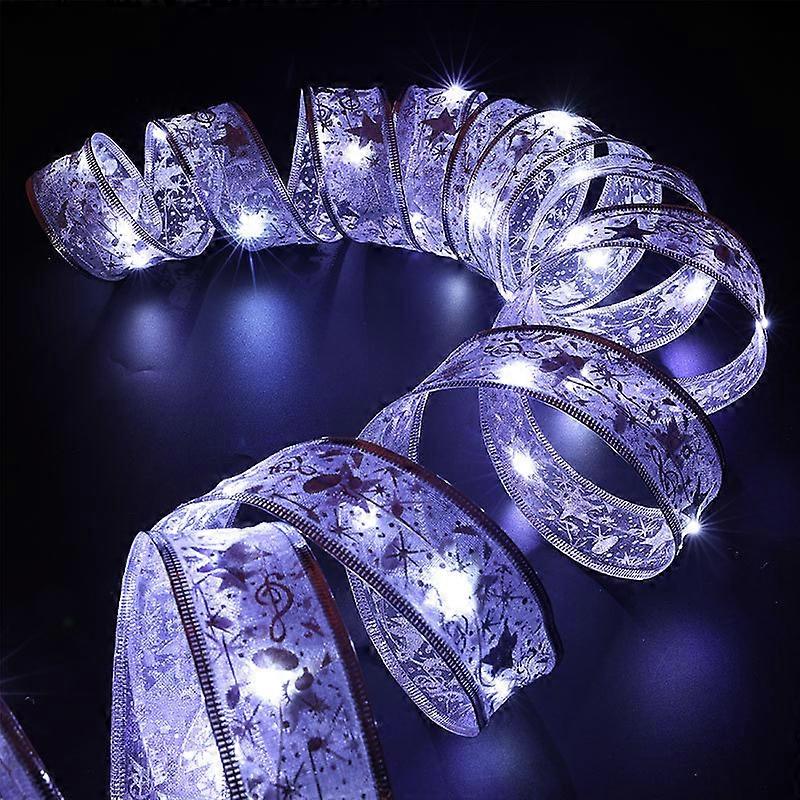 Creative Christmas decoration ribbon LED light string Christmas tree decoration color strips