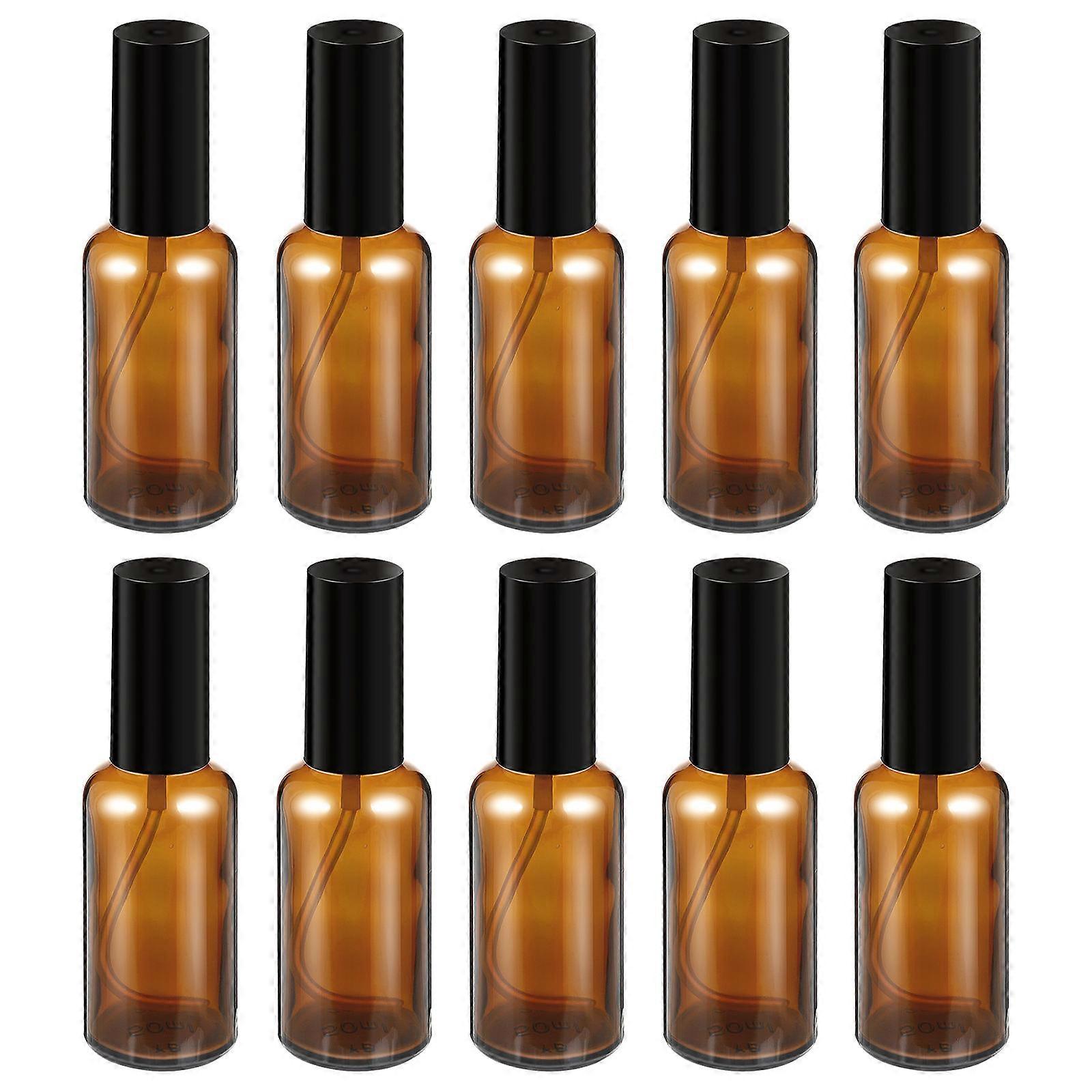 Subpackaging Bottle Glass Sprayer for Storage Use 10Pcs Brown