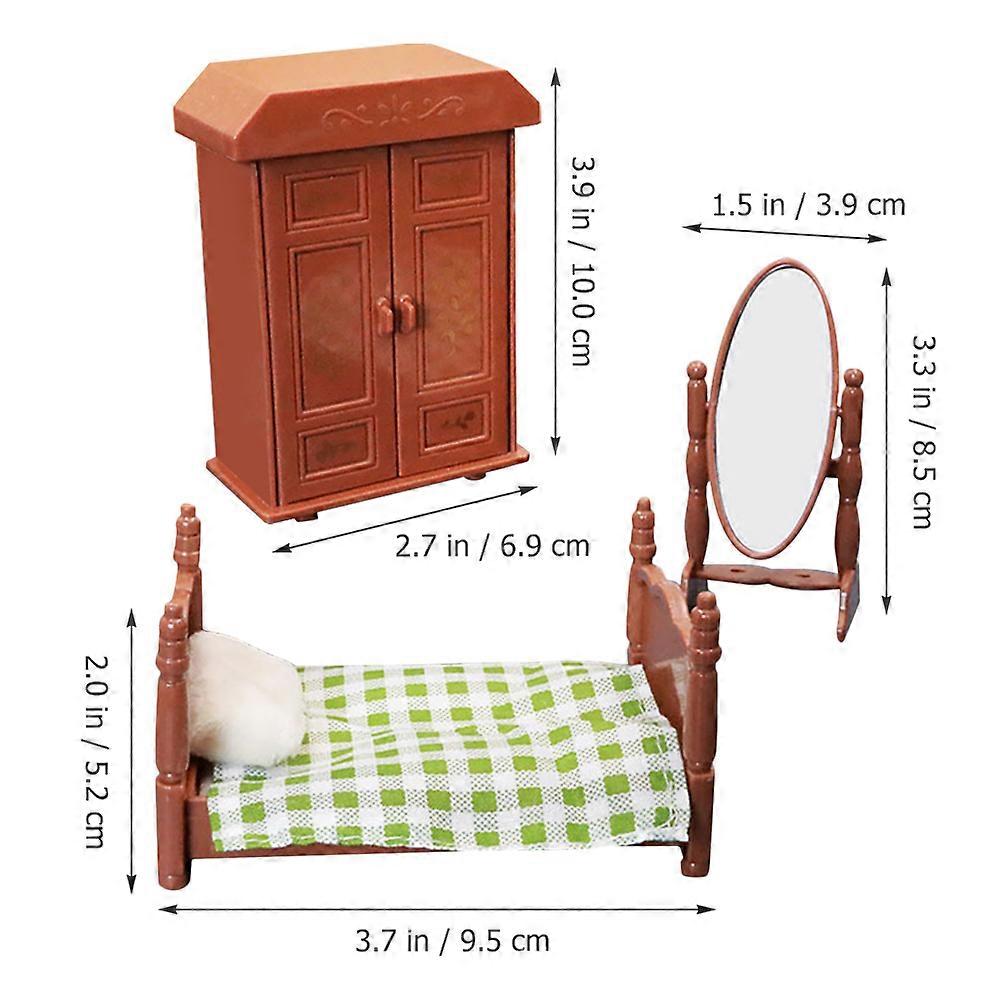 Mini House Decorations Decorative Doll Furniture for Decoration 9Pcs Set