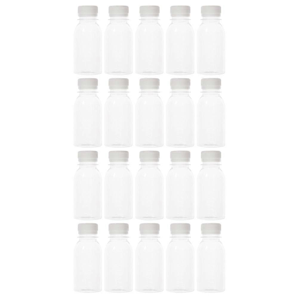 Milk Bottles Transparent Reusable Juice Bottles for Drinks 20Pcs