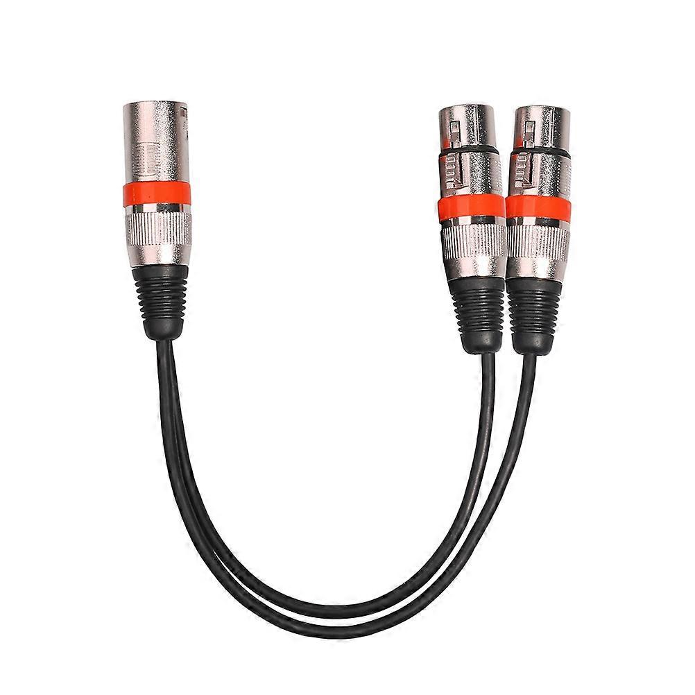 Xlr Male to Dual Xlr Female Audio Cable for Microphone Connection 6Pcs