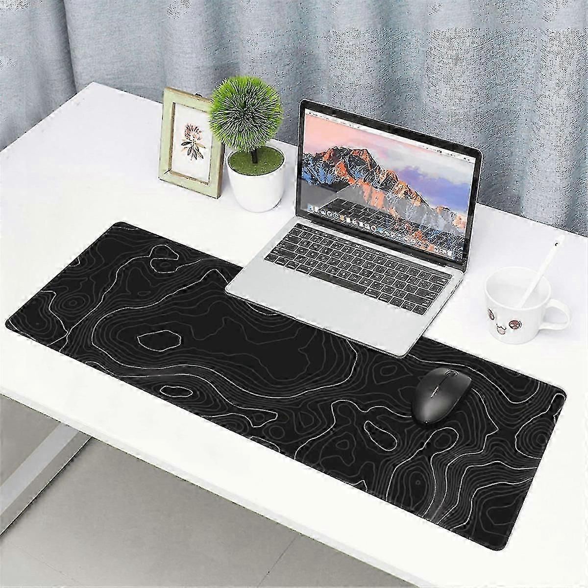 Extended Mouse Pad Big Gaming Mouse Pad Desk Mat Desk Pad Long Desk Mats Computer Keyboard Desk Mat with Non-Slip Base