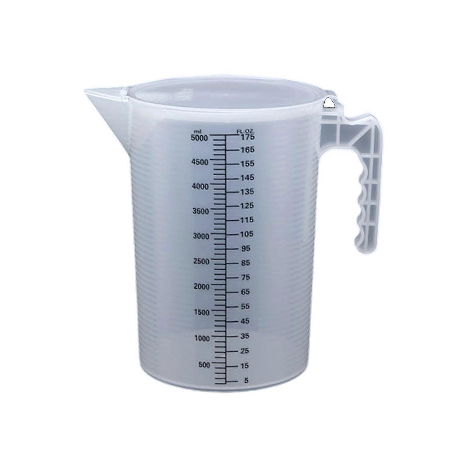 Black engraved measuring cup with dust cover and Transparentss scale measuring cup Clear