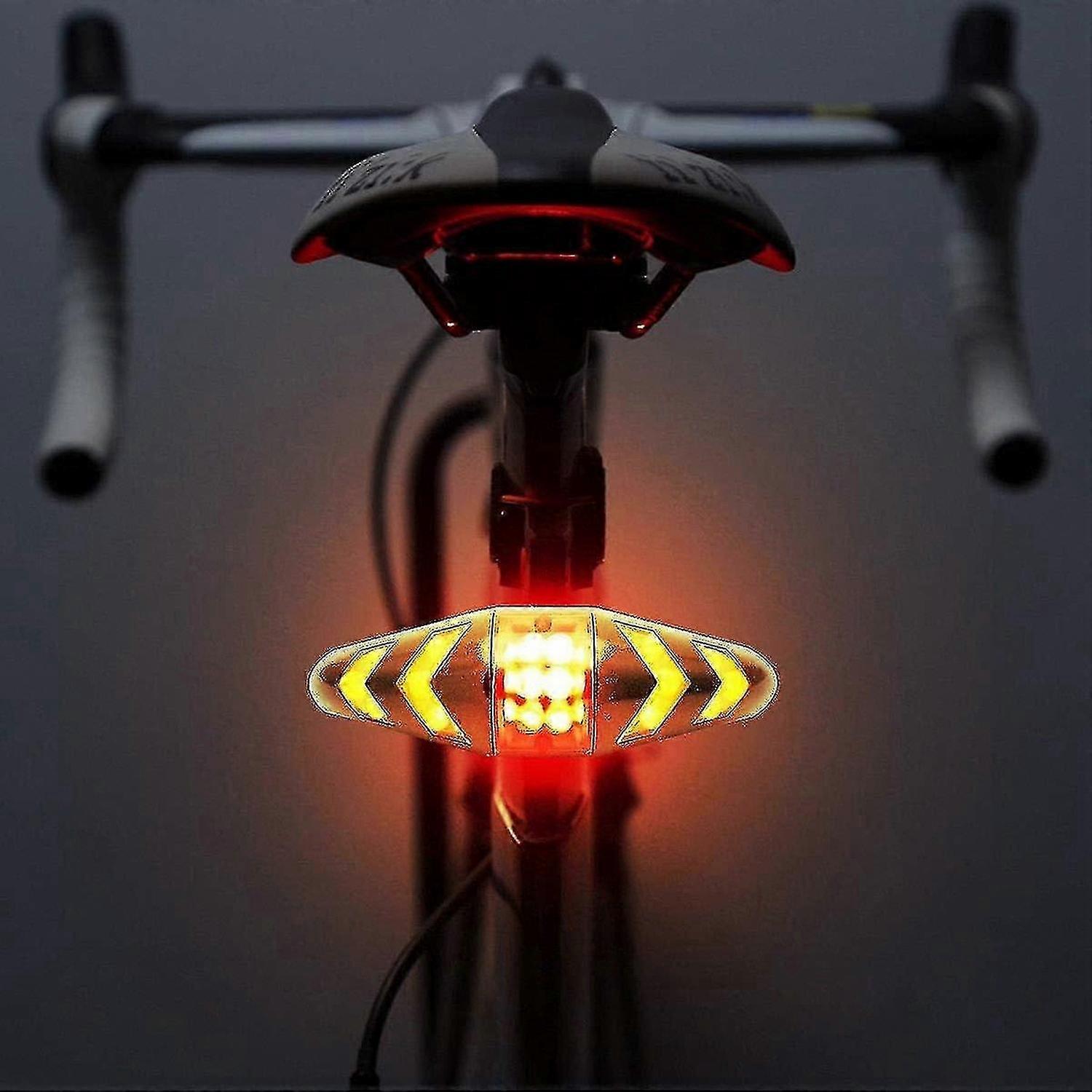 Bicycle Tail Light LED Turn Signals with Wireless Remote Control Rechargeable Multifunction Modes Waterproof for MTB Road Bike,ladacea