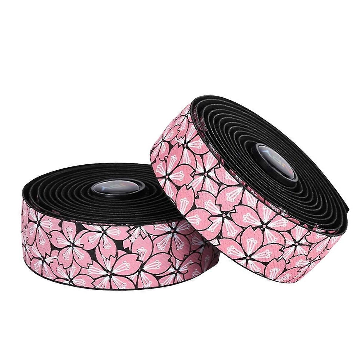 Bike Handles Strap Anti Slip Shock Handles Tape Black-Pink