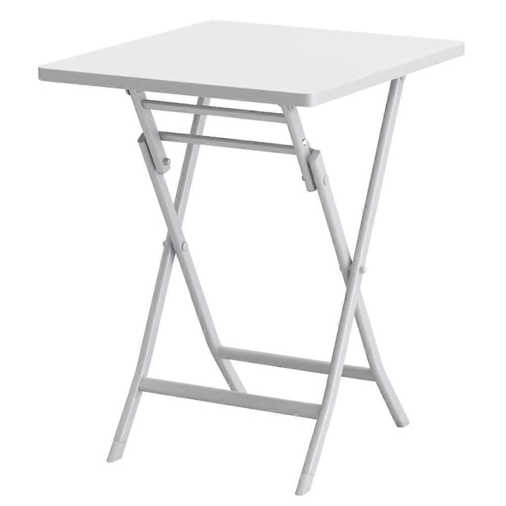 Outdoor Folding Patio Table Round Or Square Coffee Table For Yard And Garden Multipurpose Use 9 Colors White 55x55x72cm