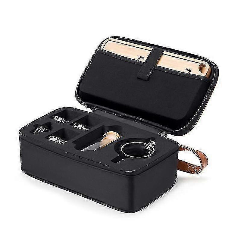 Compact Travel Tea Set with Heat-Resistant Cups, Tea Caddy, and Carry Bag for On-the-Go Brewing