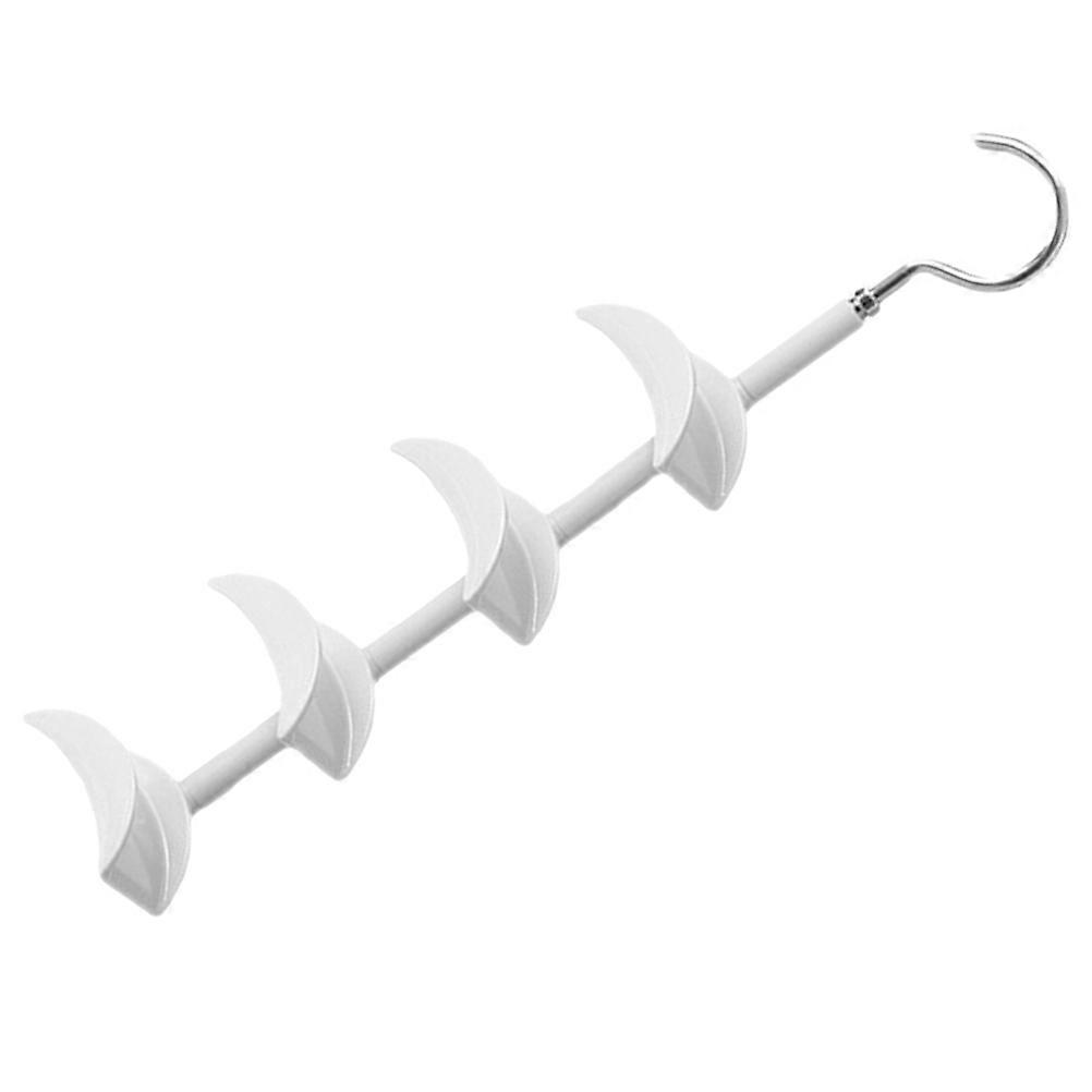 White Handbag Hanger 4-Layer Rotation Bag Holder Hook 5Pcs Set