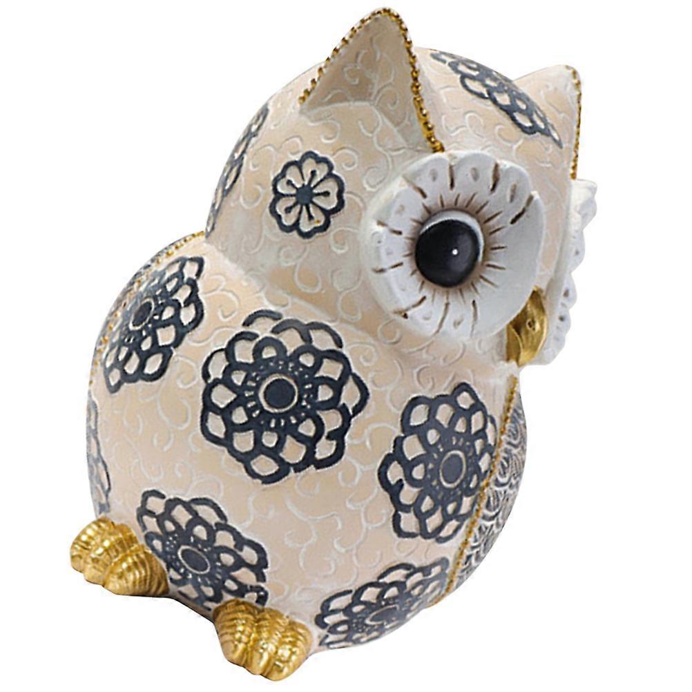 Resin Owl Ornament Desktop Statue for Decoration 3Pcs Set