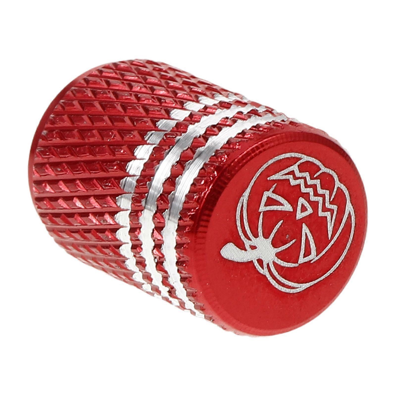 Red Car Tire Valve Cap 5Pcs Replacement Valve Caps for Protection