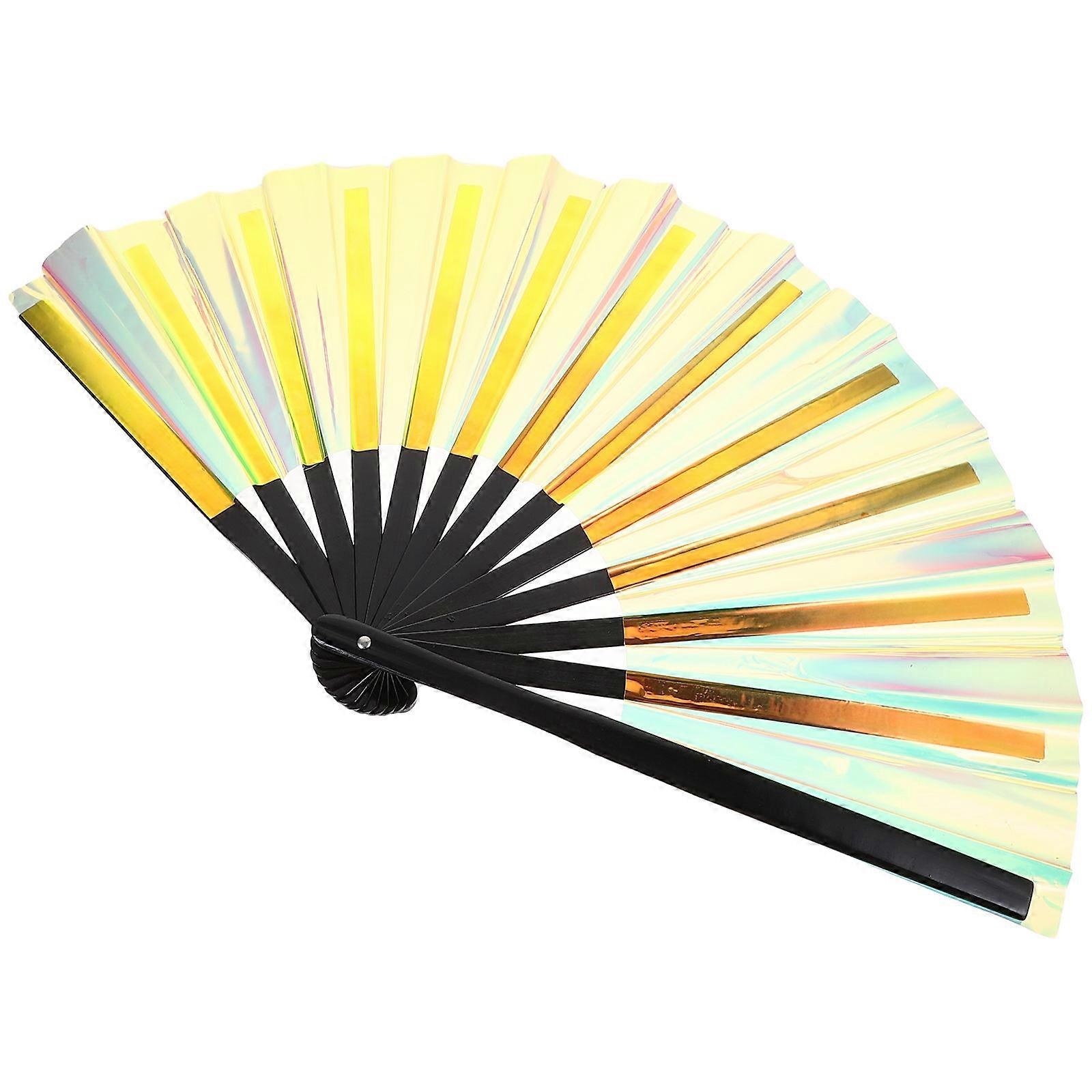 Lightweight Hand Fan For Photography Props At Events In Golden Featuring Compact Size 34x5x4cm 1Set