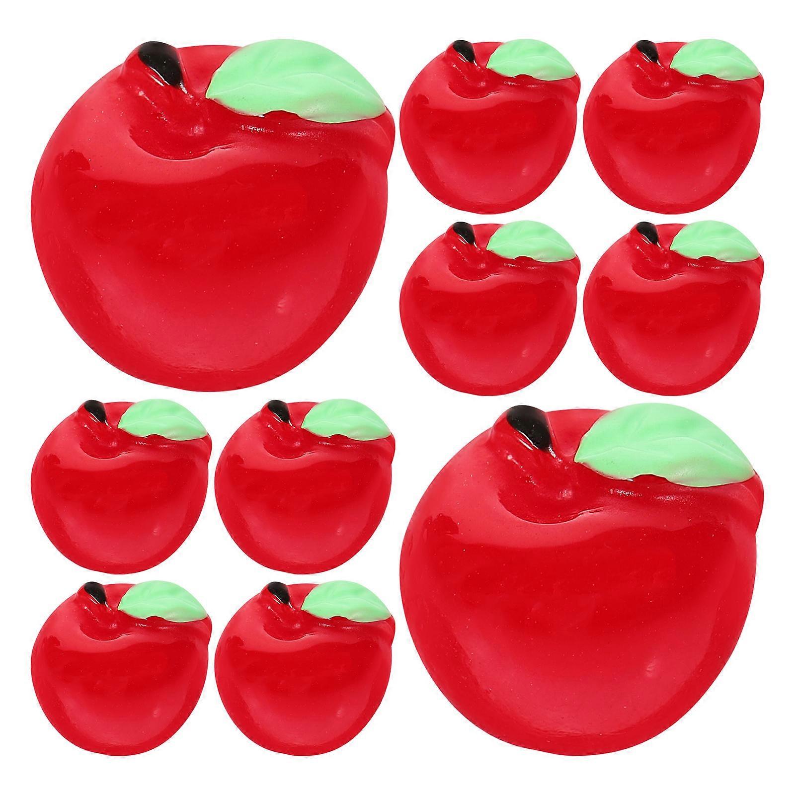 Simulation Fruit Adornment Mini Fruit Model for Decoration 10Pcs Red